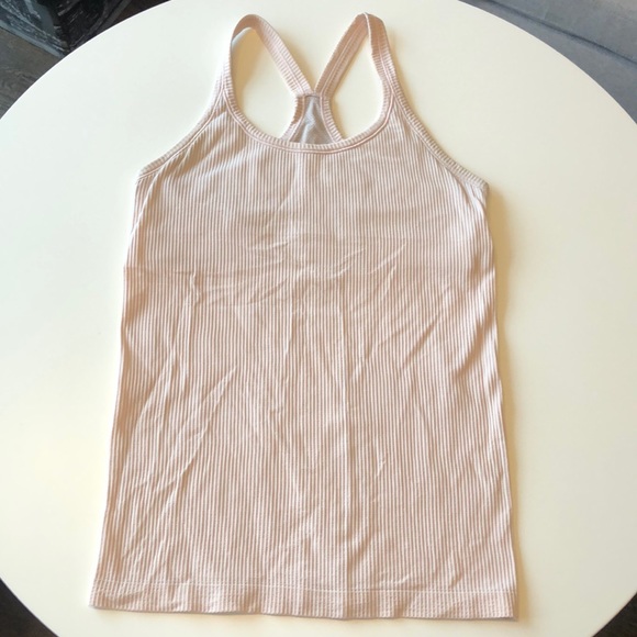 lululemon athletica Tops - Lululemon Power Y Racerback Light Rosy Pink Tank 8